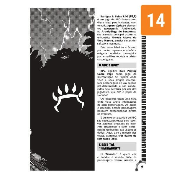 Inkuma Insert Barrigas & Pelos RPG XXL — RPG autoral brasileiro | Inkuma
